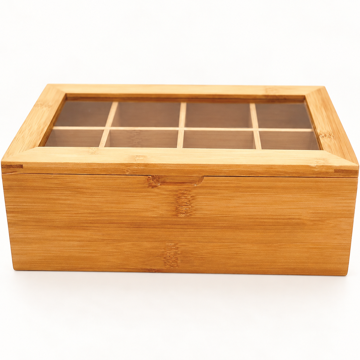 Eight-Compartment Bamboo Tea Bag Organizer — image 4