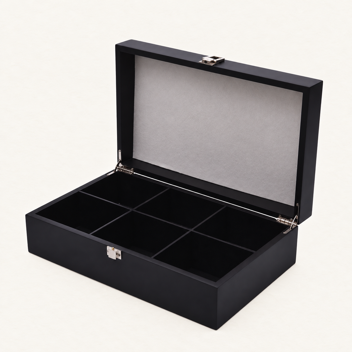 Six compartments in black