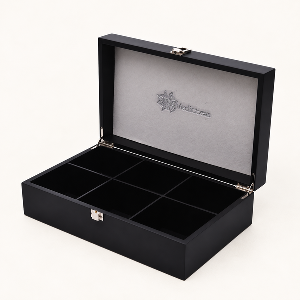 Six-Compartment Tea-Bag Organizer Box