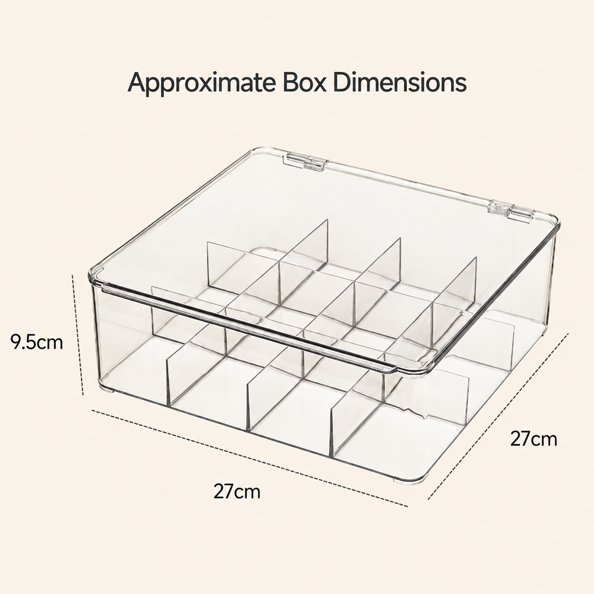 Clear Twelve-Compartment Tea Organizer — image 2
