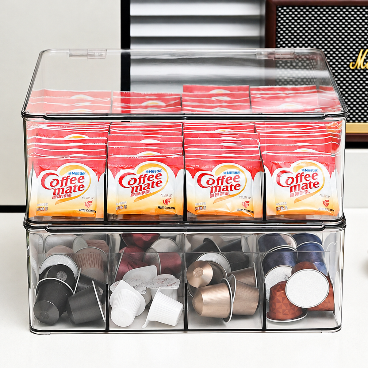 Clear Twelve-Compartment Tea Organizer — image 6