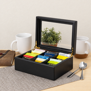 Black Clear-Top Tea-Bag Organizer — image 2