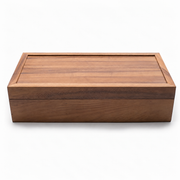 Brown Ten-Compartment Wooden Tea Chest — image 2