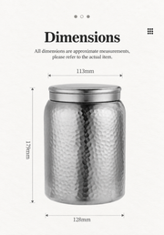Hammered Silver-Grey Tea Canister — image 4