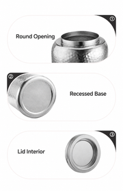 Hammered Silver-Grey Tea Canister — image 6