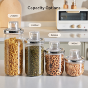 Clear Pouring Storage Jar with Measuring Cup — image 2