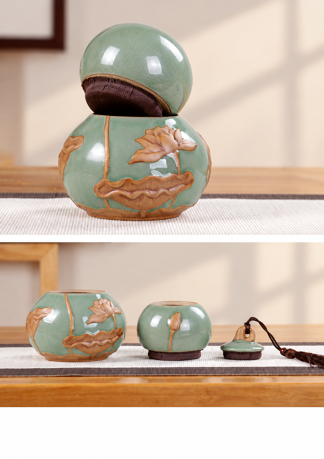 Three-Piece Gourd Structure