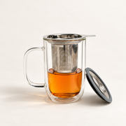 Double Wall Glass Tea Infuser Mug — image 5