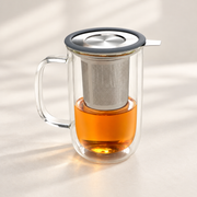 Double Wall Glass Tea Infuser Mug — image 6