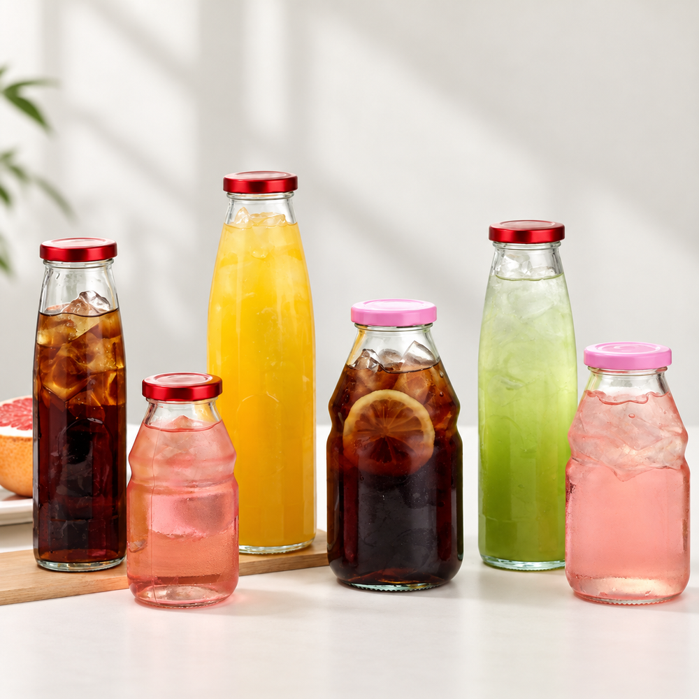 Clear Glass Beverage Bottle - source image 2