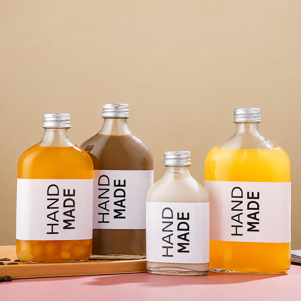 Clear Flat Glass Beverage Flask — image 4