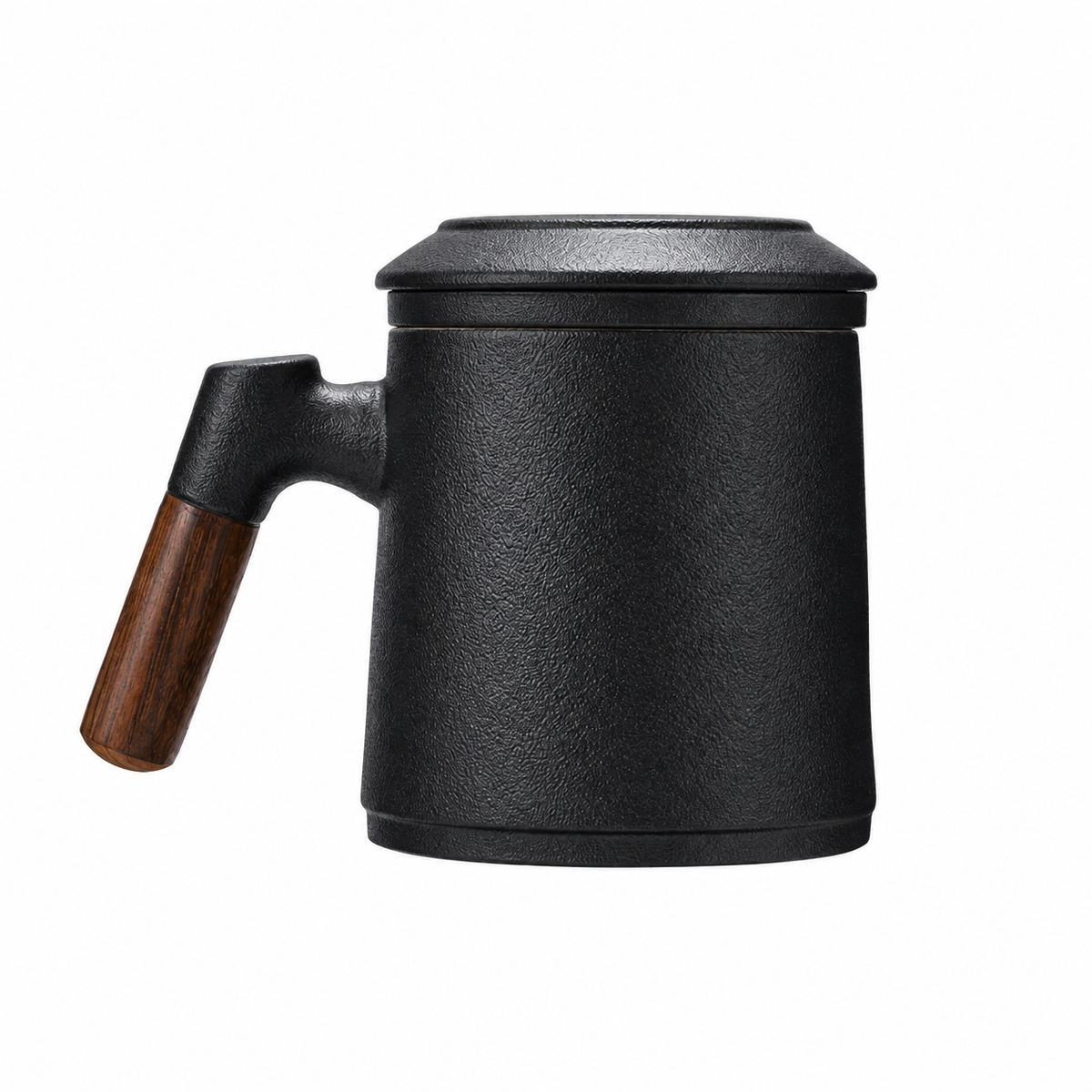 Ceramic Tea Infuser Mug with Wooden Grip — image 2