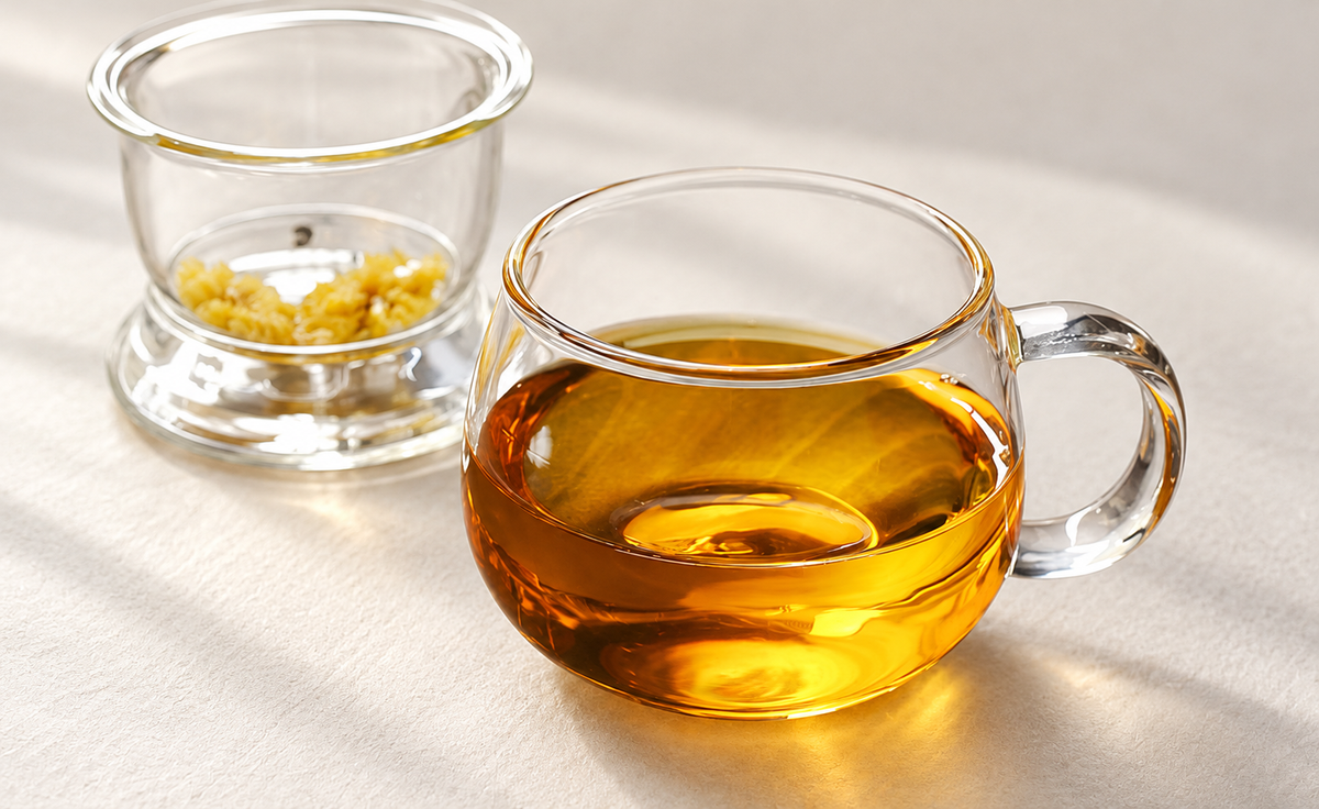 Round Glass Tea Infuser Mug — image 3