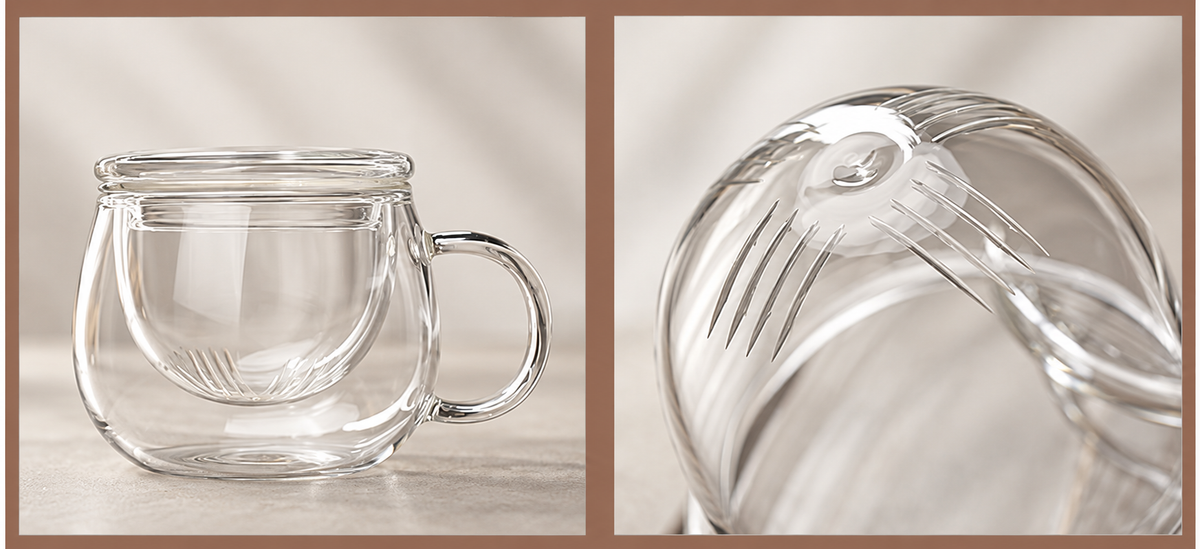 Round Glass Tea Infuser Mug — image 4