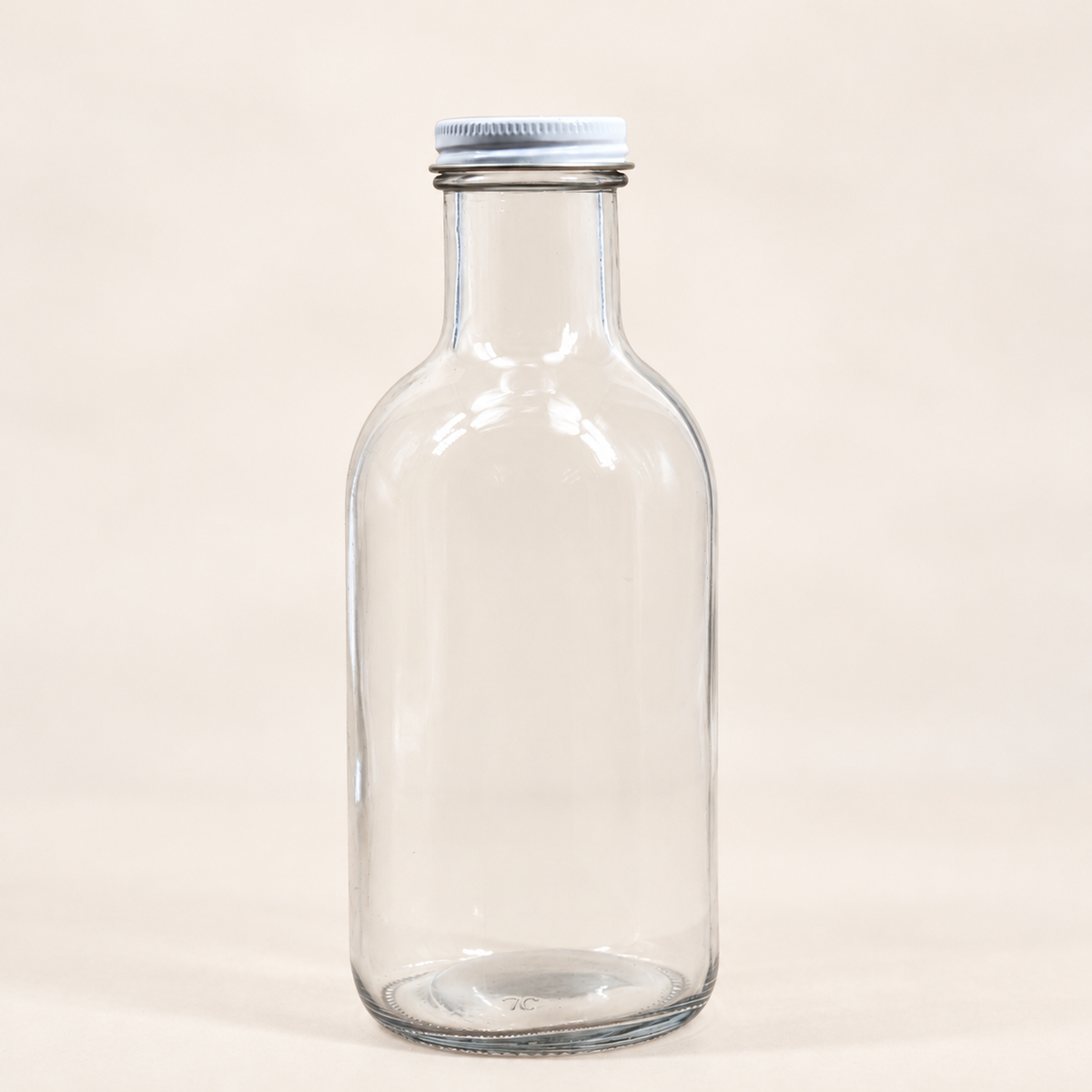 Clear Glass Beverage Bottle — image 1