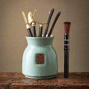 Pale Celadon - Waisted Fu Vase