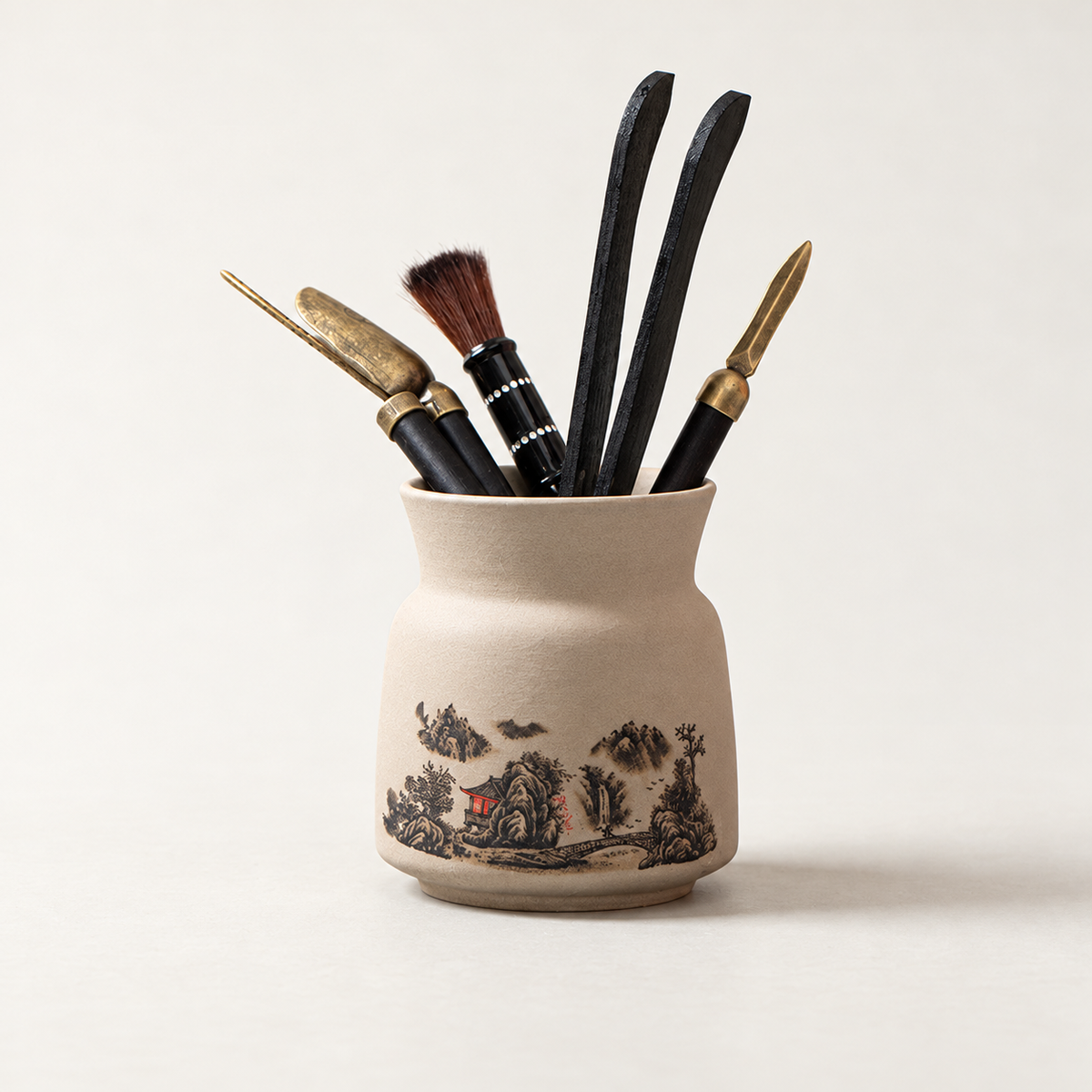 Tea Ritual Tool Set with Ceramic Holder — image 13