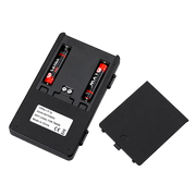 Two-AAA battery compartment.
