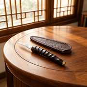 Tea Knife A — Dark Spiral Handle