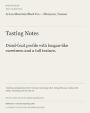 AI concept collection — tasting information card — Ai Lao Mountain Black Tea — Zhenyuan, Yunnan