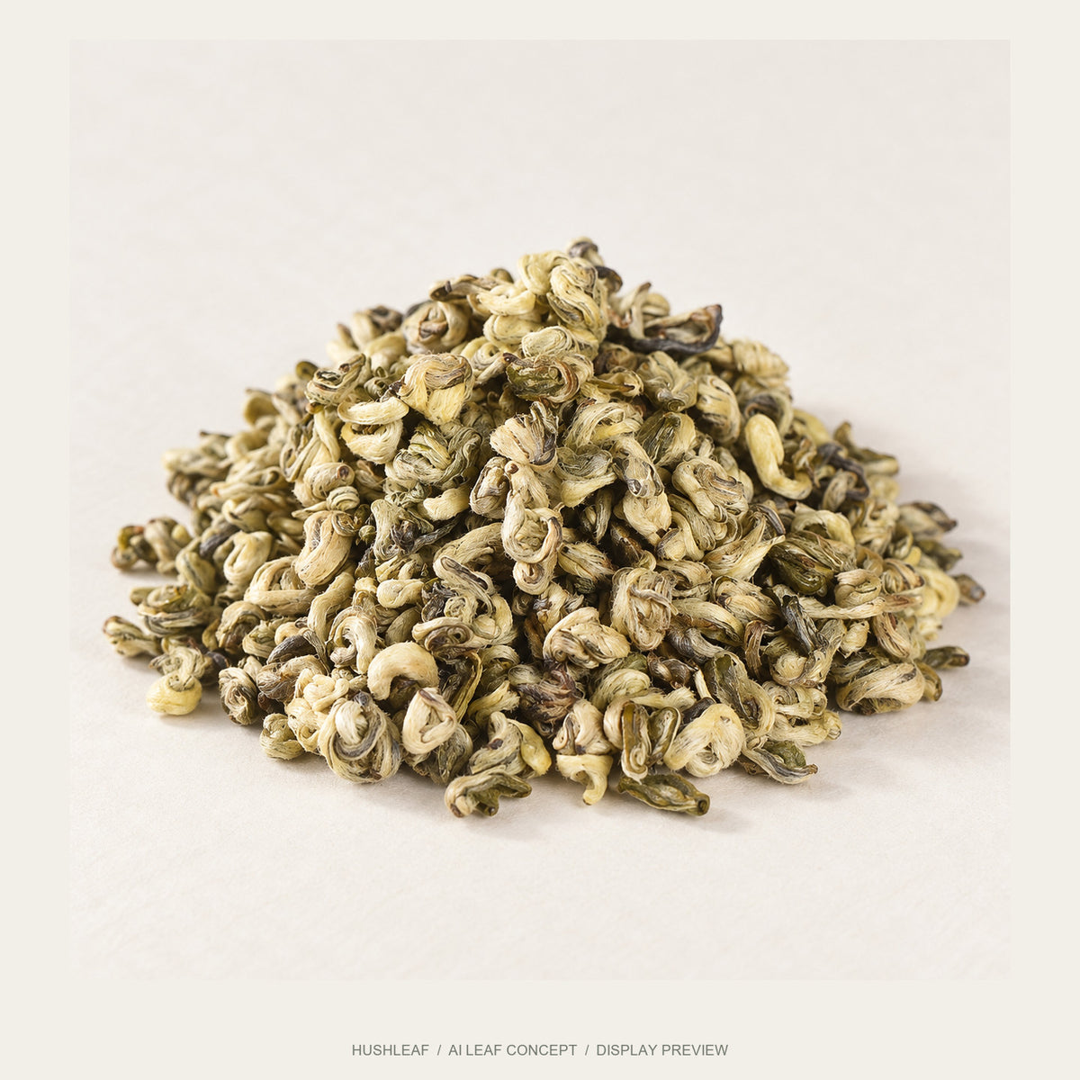 AI leaf concept — Pure-Bud Bi Luo Chun Style Green Tea — Mojiang, Yunnan