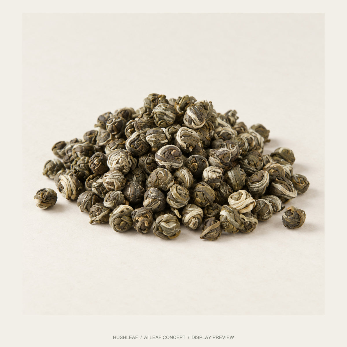 AI leaf concept — Jasmine Pearls Green Tea — Fuding Tea and Guangxi Jasmine