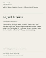 AI concept collection — brewing information card — Mi Lan Xiang Dancong Oolong — Zhongshan, Wudong