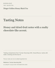 AI concept collection — tasting information card — Ninger Golden Honey Black Tea