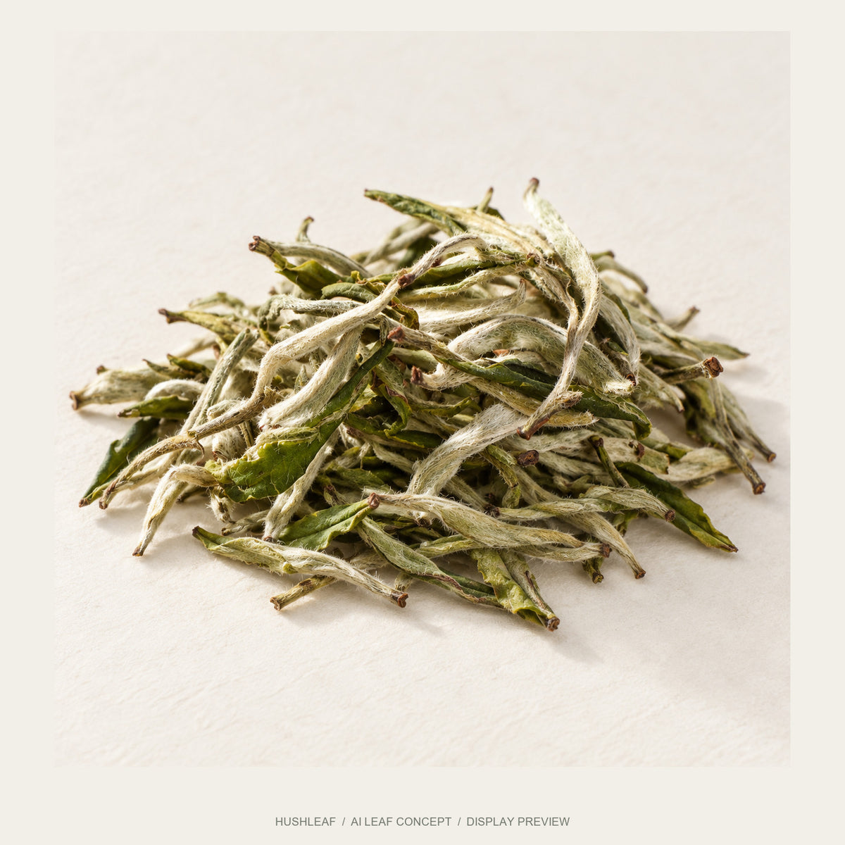AI leaf concept — First-Flush Mao Feng Green Tea — Yin Pan Mountain, Yunnan