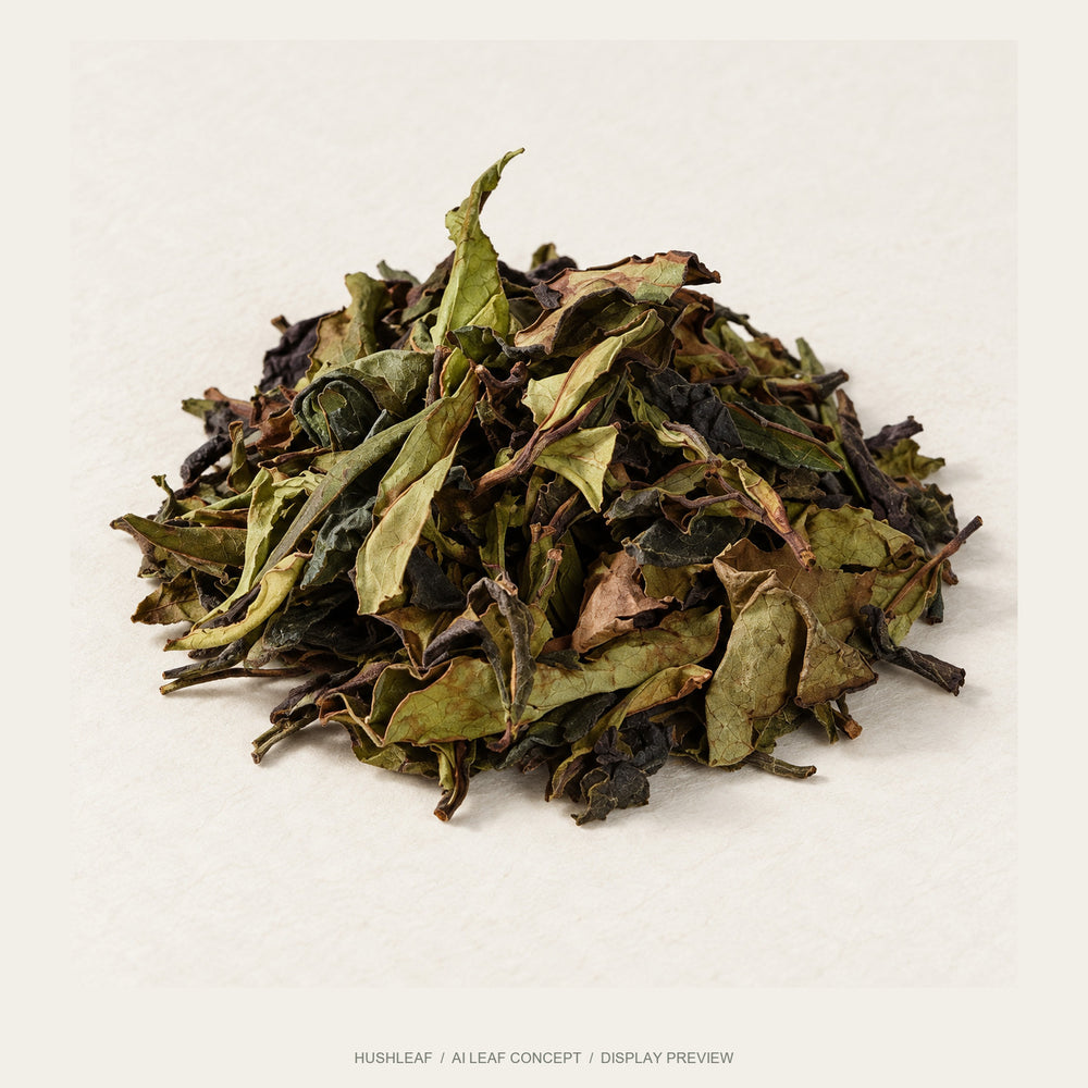 AI leaf concept — Purple Moonlight White Tea — Jinggu