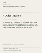 AI concept collection — brewing information card — Purple Moonlight White Tea — Jinggu