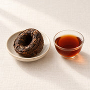 AI brewing scene concept — Golden Melon Ripe Puer Tuo — Menghai