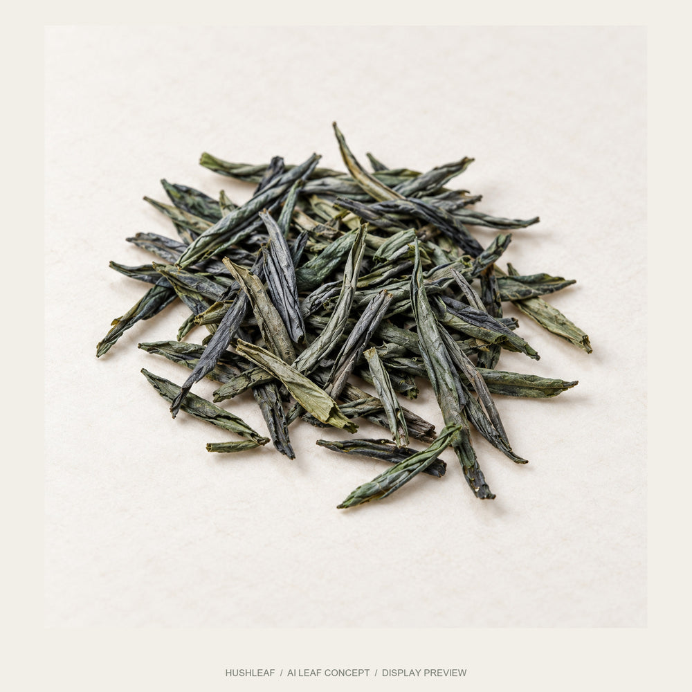 AI leaf concept — Luan Gua Pian Green Tea — Hualing