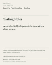 AI concept collection — tasting information card — Luan Gua Pian Green Tea — Hualing