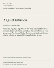 AI concept collection — brewing information card — Luan Gua Pian Green Tea — Hualing