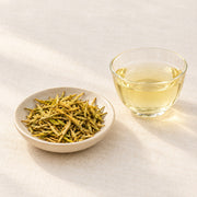 AI brewing scene concept — Anji Bai Cha Green Tea — Zhejiang