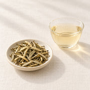 AI brewing scene concept — Silver Needle White Tea — Fengqing, Yunnan
