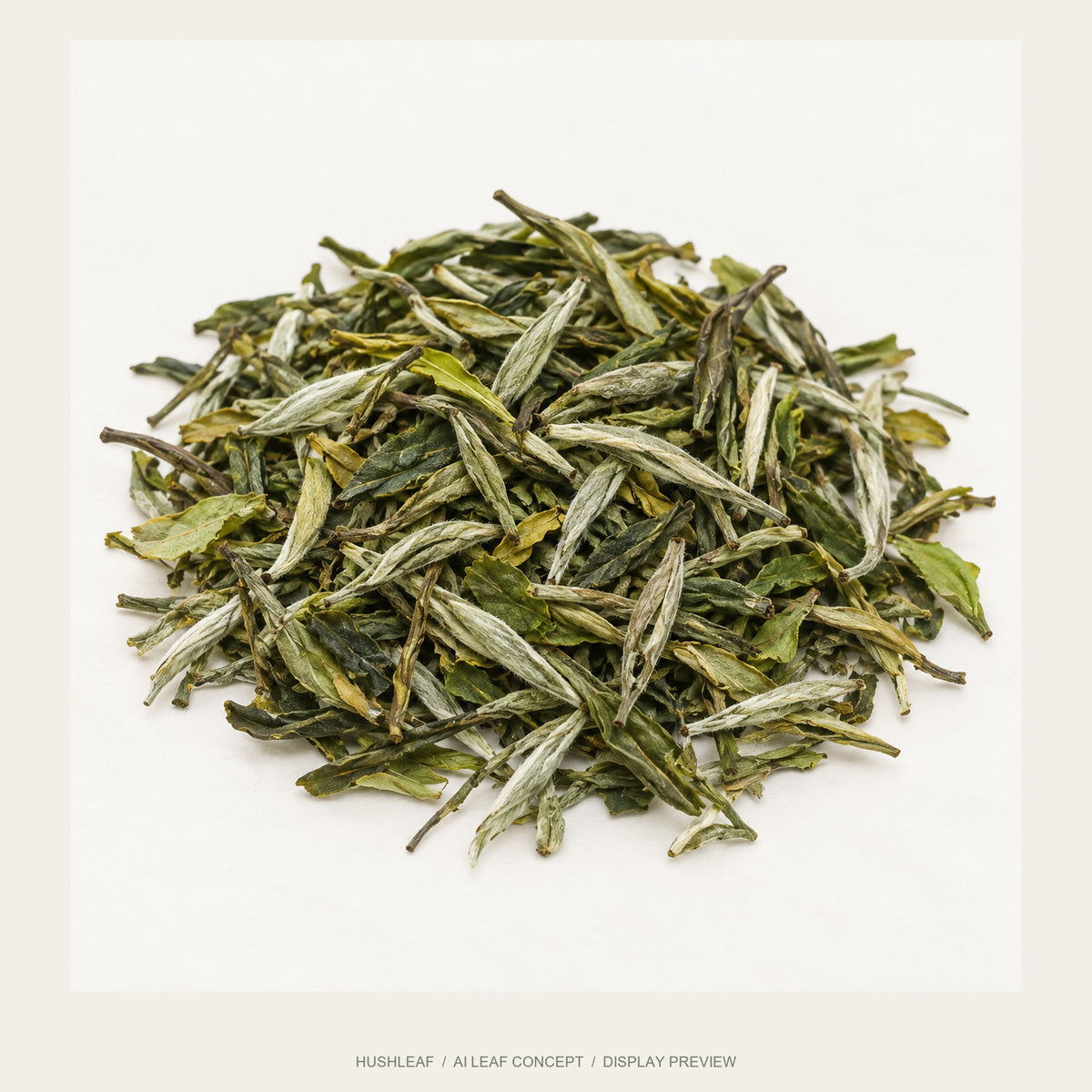 AI leaf concept — White Peony White Tea — Boliu Village, Fuding
