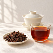 AI brewing scene concept — Liu Bao Dark Tea — Guangxi