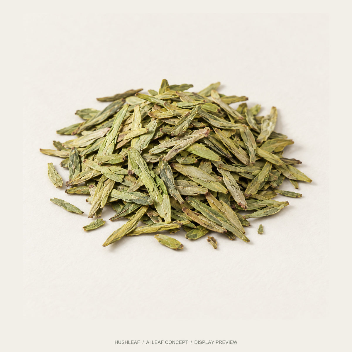 AI leaf concept — Longjing Green Tea — Qiandao Hu, Zhejiang