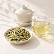 AI brewing scene concept — Longjing Green Tea — Qiandao Hu, Zhejiang