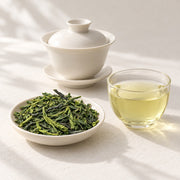 AI brewing scene concept — Luan Gua Pian Green Tea — Qitoushan, Jinzhai