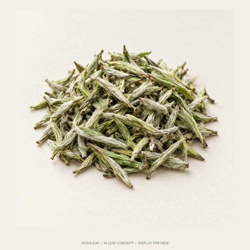 AI leaf concept — Silver Needle White Tea — Lingtou, Fuding