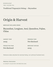 AI concept collection — origin harvest information card — Traditional Tieguanyin Oolong — Buyanshan