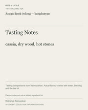 AI concept collection — tasting information card — Rougui Rock Oolong — Yangdunyan