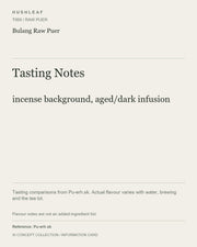 AI concept collection — tasting information card — Bulang Raw Puer