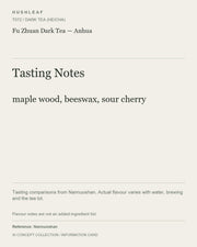 AI concept collection — tasting information card — Fu Zhuan Dark Tea — Anhua