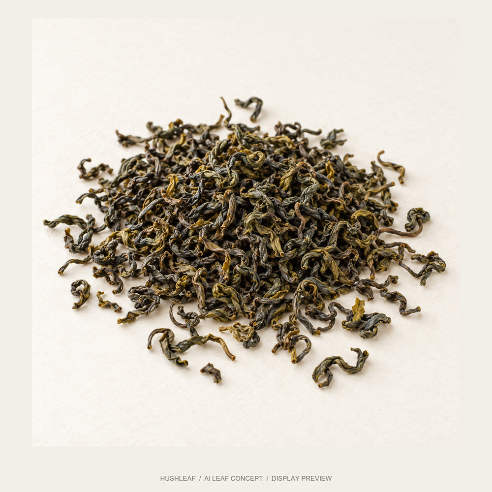 AI leaf concept — Mogan Huangya Yellow Tea — Deqing, Zhejiang