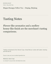 AI concept collection — tasting information card — Mogan Huangya Yellow Tea — Deqing, Zhejiang