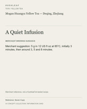 AI concept collection — brewing information card — Mogan Huangya Yellow Tea — Deqing, Zhejiang